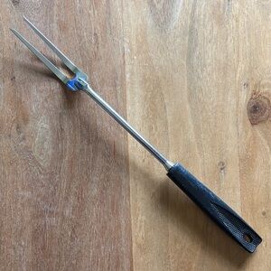 Ekco Canada Stainless Steel Carving Fork with Black Handle